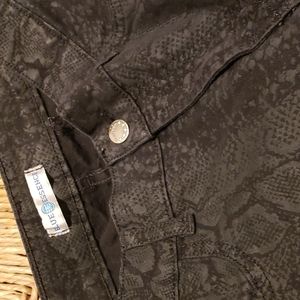 Black Snake Print Pants